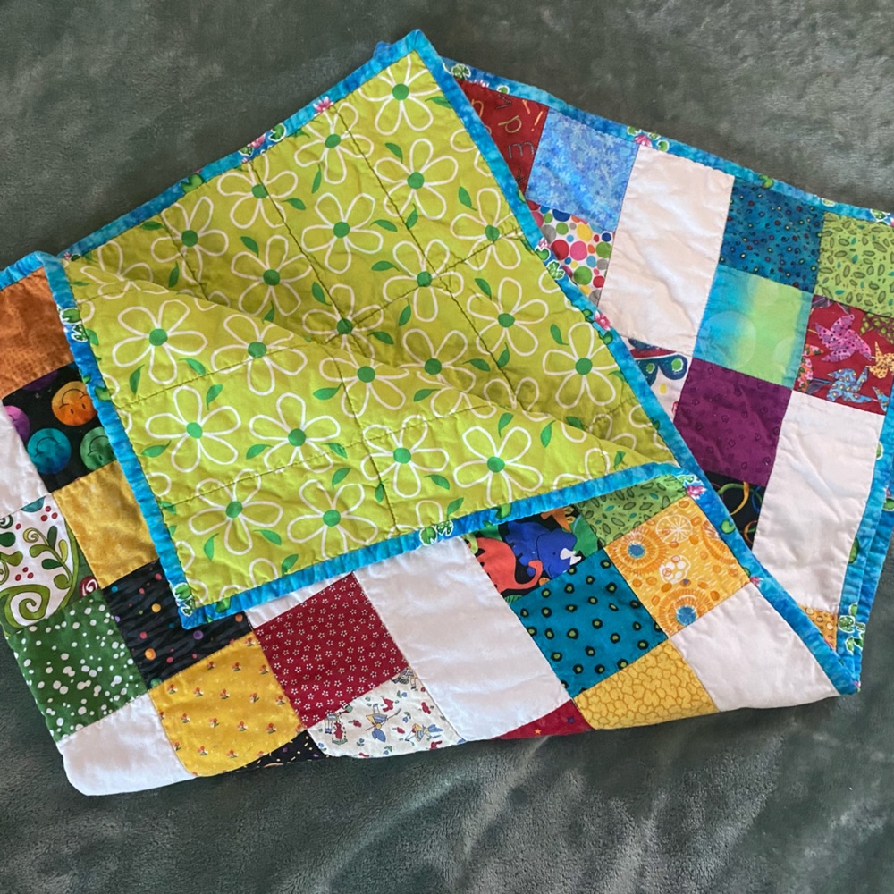 33”x33” Homemade Baby Patchwork Quilt.